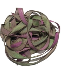 Image 2 of 1PC. SWEET PEA  42" hand dyed wrist wrap bracelet silk ribbon/by COLOR KISSED SILK