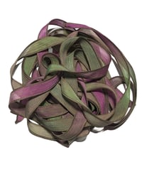 Image 3 of 1PC. SWEET PEA  42" hand dyed wrist wrap bracelet silk ribbon/by COLOR KISSED SILK