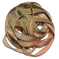 Image 5 of 1PC. SOUTHERN PEACH 42" hand dyed wrist wrap bracelet silk ribbon/by COLOR KISSED SILK