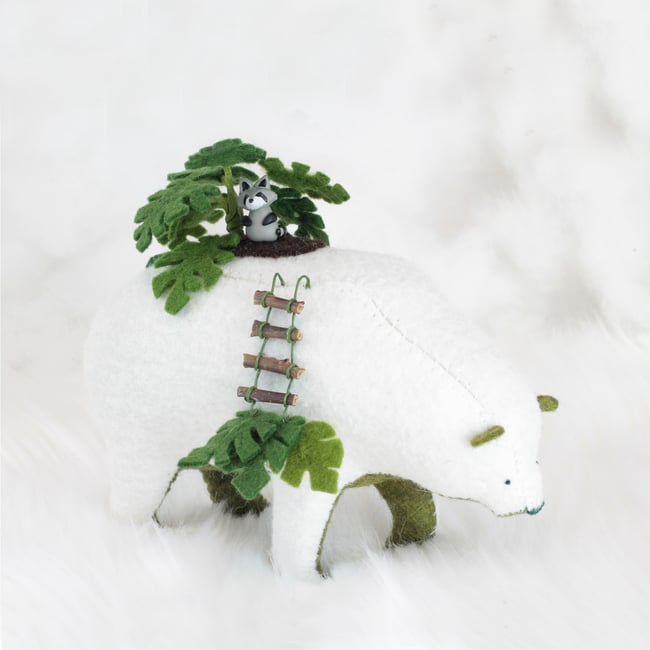 Whimsical Garden Bear