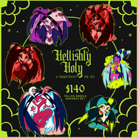 Image 4 of FAULTY ✨ Hellishly Holy Wave 1 ✨ - A Hazbin/Helluva pin set!