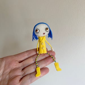 Image of Coraline Inspired Mini Rag Dolly #1