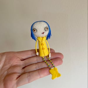Image of Coraline Inspired Mini Rag Dolly #2
