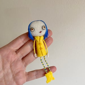 Image of Coraline Inspired Mini Rag Dolly #2