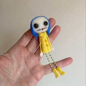 Image of Coraline Inspired Mini Rag Dolly #5