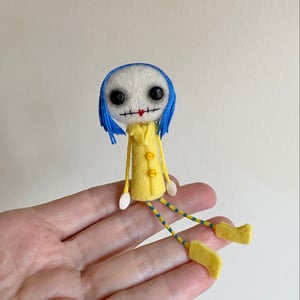 Image of Coraline Inspired Mini Rag Dolly #5