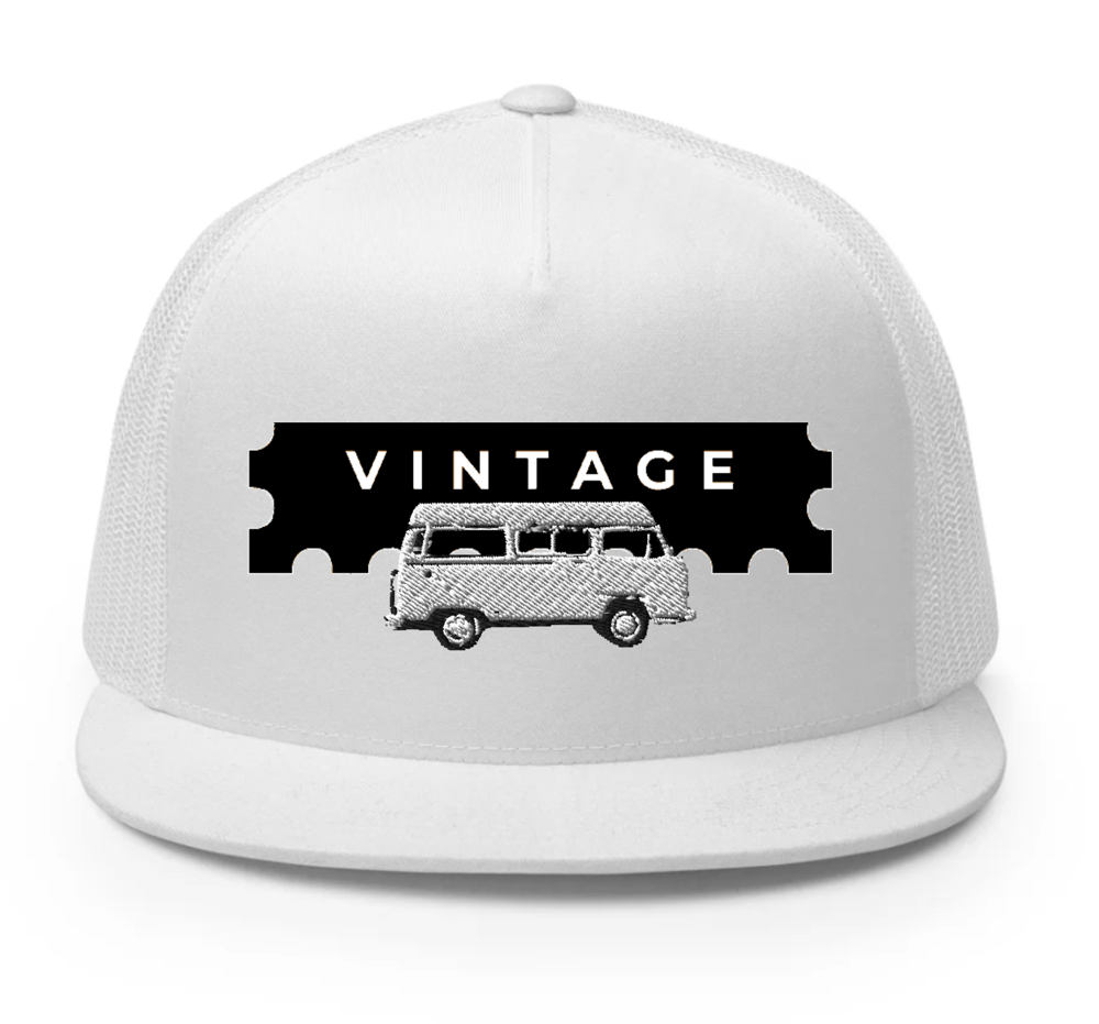 LTC VINTAGE COUTURE TRUCKER CAP (BLK/WHT LOGO)