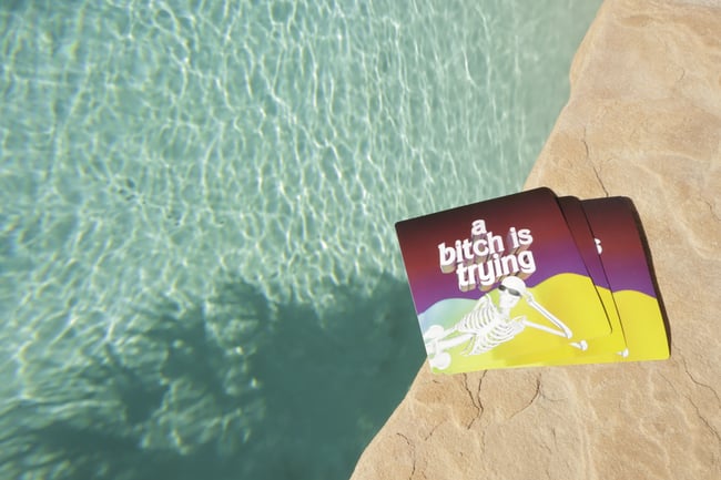 A Bitch is Trying Stickers