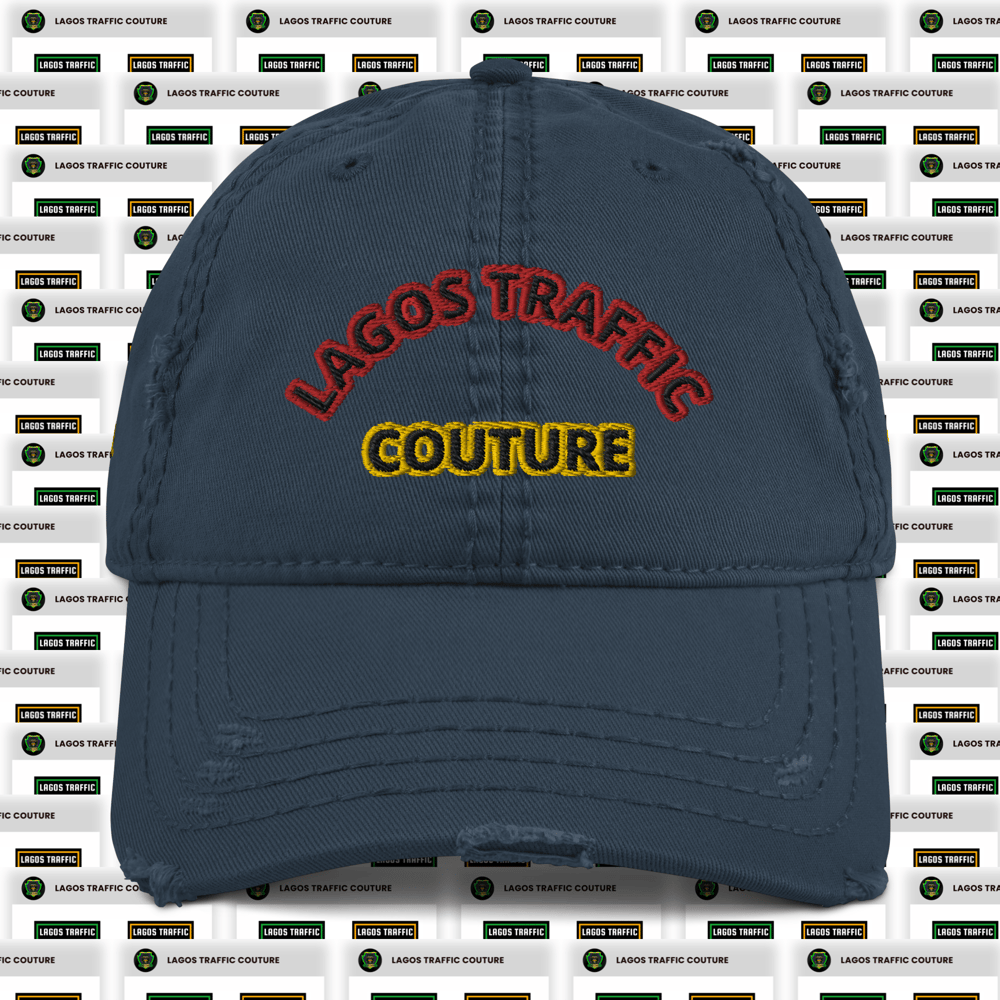 LAGOS TRAFFIC COUTURE DISTRESSED CAP