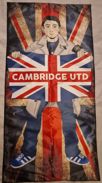 **HALF PRICE**Cambridge United British 1x0.5m Football/Ultras Flag. 