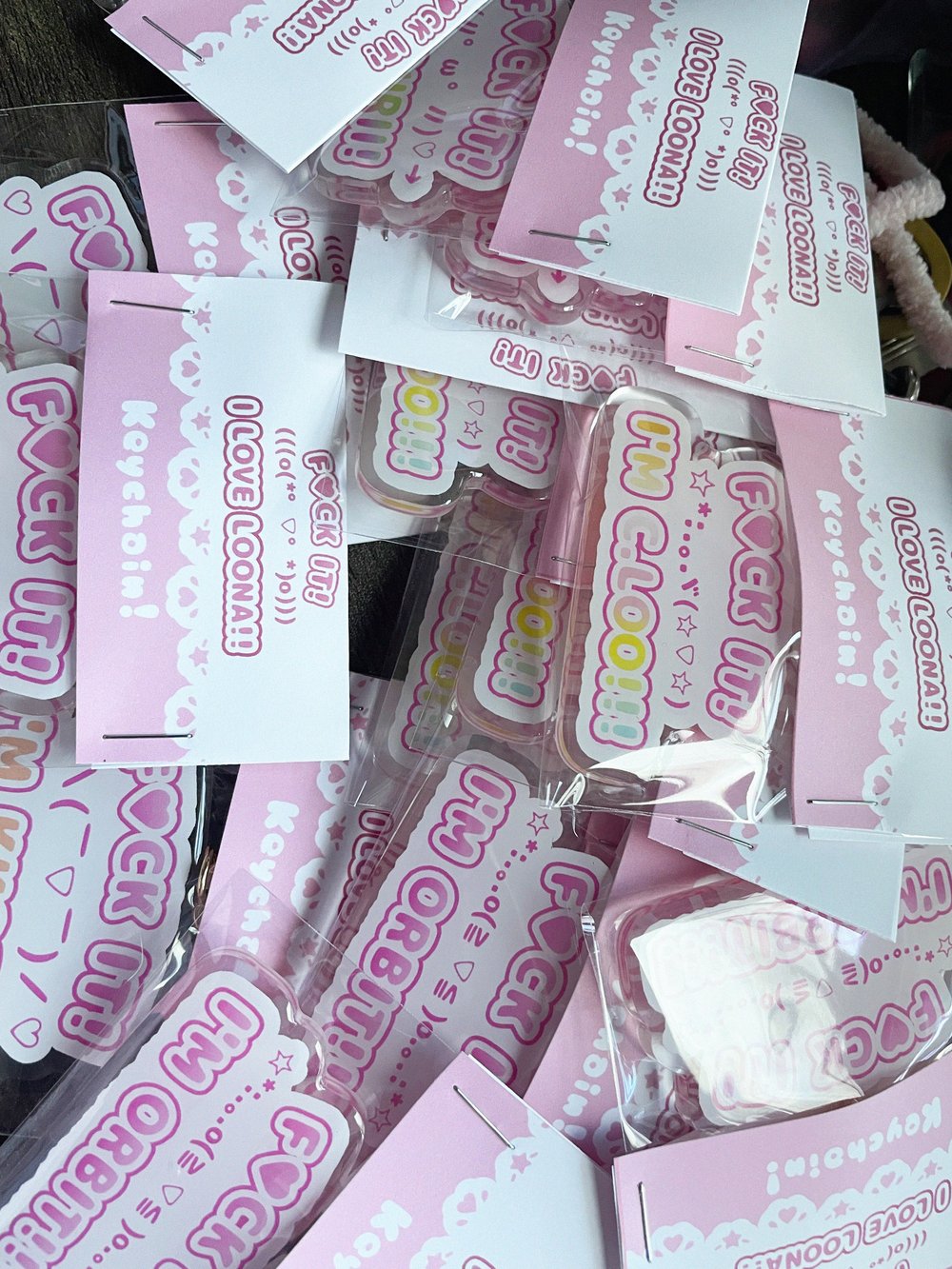 Image of (PREORDER) **** It! I love LOONA Keychains 