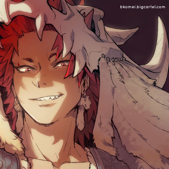 MHA Kirishima Dragon King - 8.5x11" Art Print
