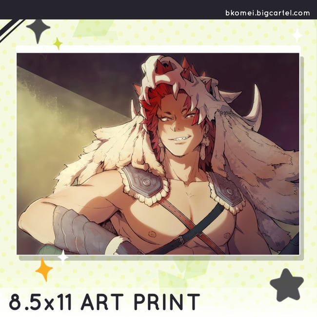 MHA Kirishima Dragon King - 8.5x11" Art Print