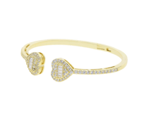 Image 1 of Open Heart Bangle Bracelet