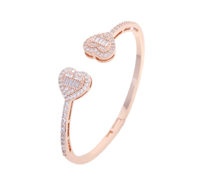 Image 4 of Open Heart Bangle Bracelet