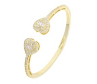 Image 2 of Open Heart Bangle Bracelet