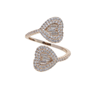Image 2 of Adjustable Iced Heart Ring