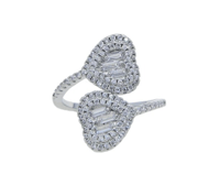 Image 3 of Adjustable Iced Heart Ring
