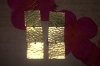 Image 3 of Rectangle Textured Earrings