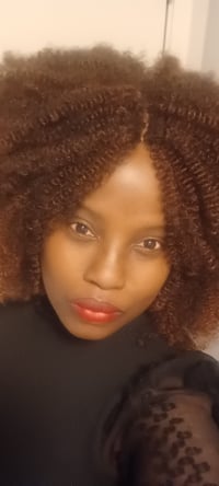 Image 1 of Adenike Synthetic Kinky Curly Wig (Lace Parting) | Lady Temitope Beauty 
