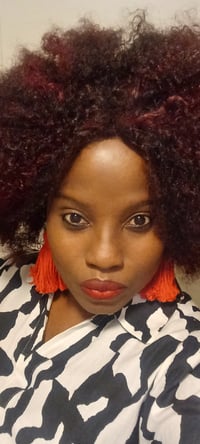 Image 4 of Coral Red Tassel Earrings | Lady Temitope Signature Collection