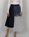 Tulle Denim Skirt