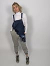 Spliced Denim Overalls