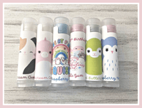 Image 2 of SquishMallow Inspired Organic Lip Balm Party Favors 