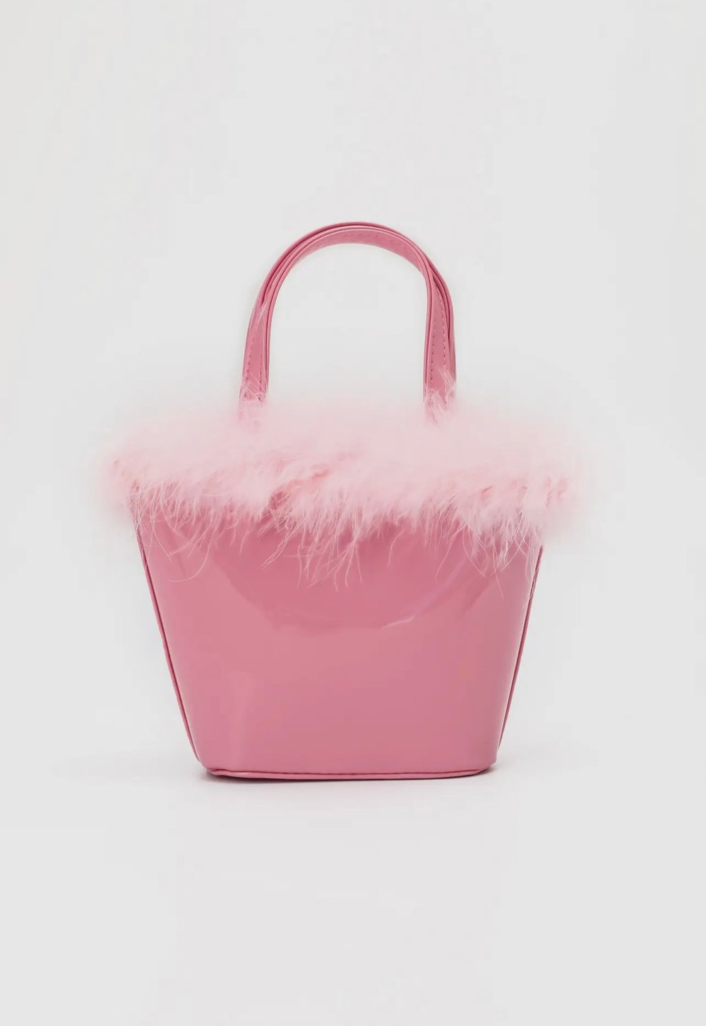 Pink fur online purse