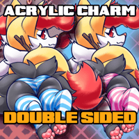 Image 1 of Striped Phox - Acrylic Charm