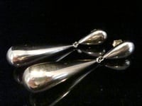 Image 1 of Large retro 9ct drop earrings