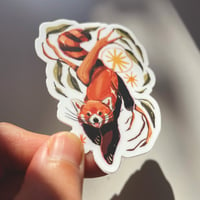 Image 2 of red panda sticker