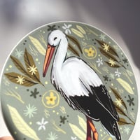 Image 2 of white stork sticker