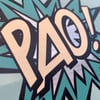 PAO! Stickers designed by Inkymole, muted