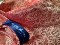 Image 1 of Handmade Fire Orange Paisley Self Tie Cravat