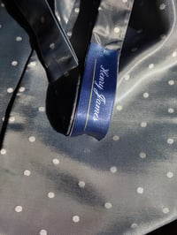 Image 1 of Handmade Grey Polka Self Tie Cravat