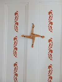 Image 1 of Brigid Cross 🌾 Imbolc decoration with bells🌾