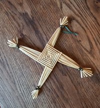 Image 2 of Brigid Cross 🌾 Imbolc decoration with bells🌾