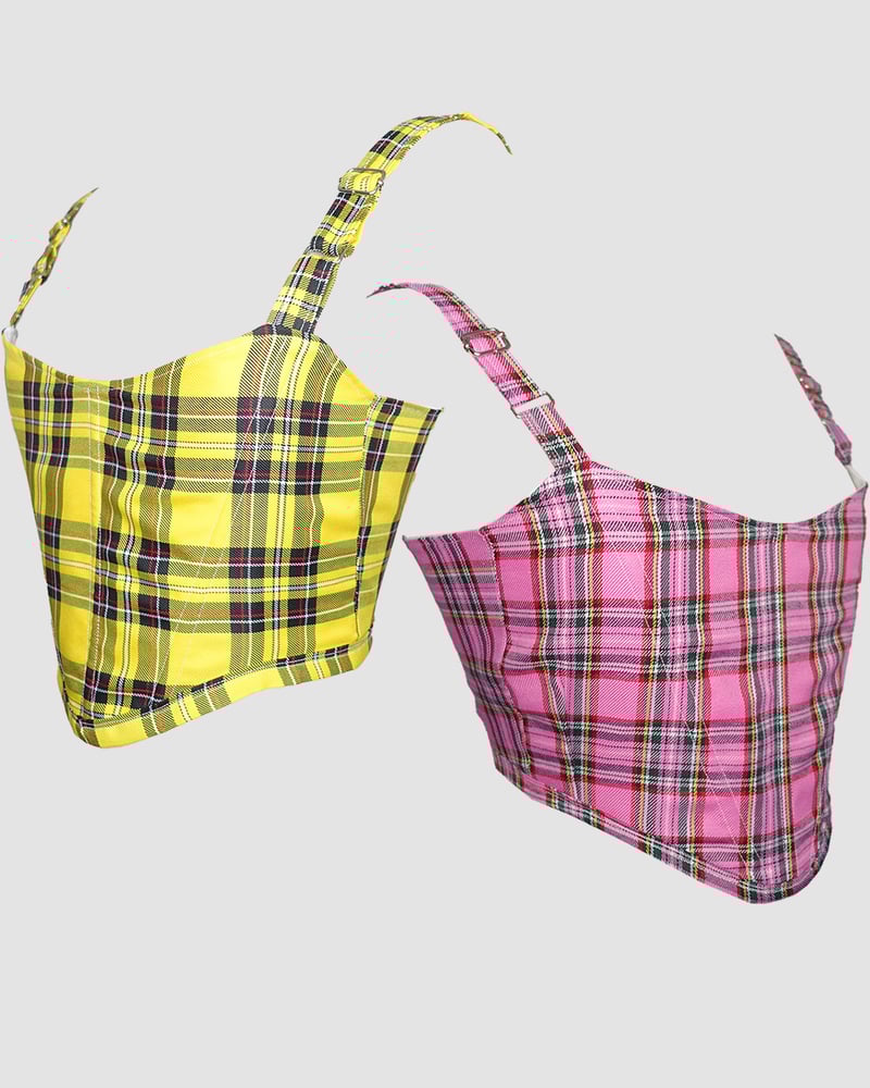 Image of ‘CLASSIC‘ corset yellow&pink 