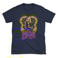 Image 4 of ABSU - LIBER CORDIS CINCTI SERPENTE - PURPLE & YELLOW PRINT (DARK HEATHER, WHITE, BLUE)