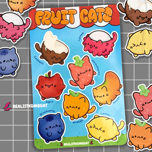 Image of Fruit Cats Sticker Sheet
