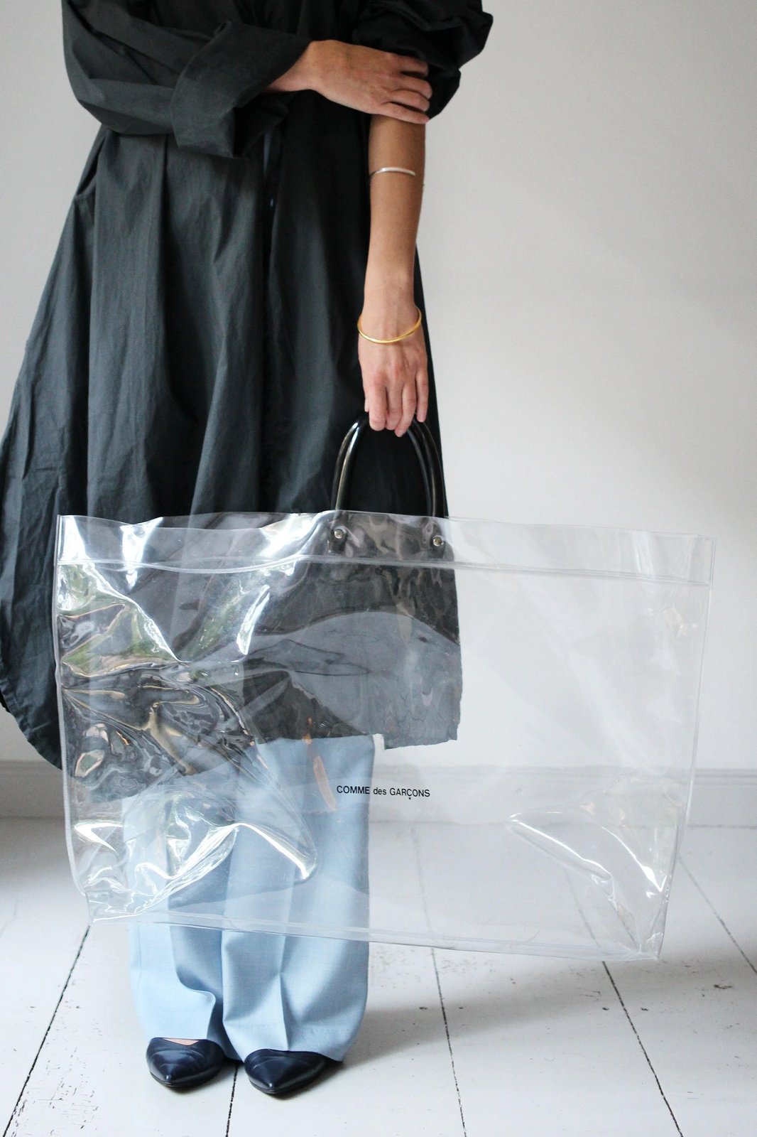 Comme des Garçons Clear Logo Tote Bag - XL | neverlandsupply