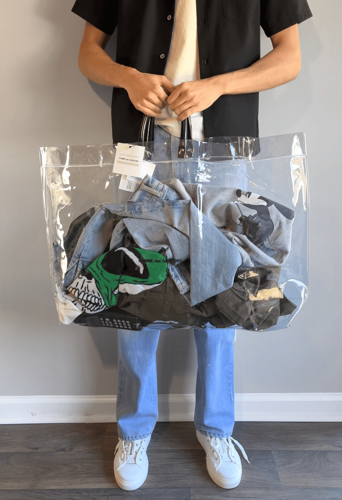 Comme des Garçons Clear Logo Tote Bag - XL | neverlandsupply