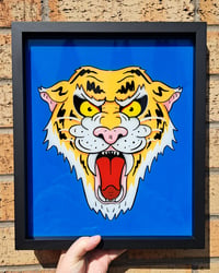 Image of Reverse Glass Painted Tiger