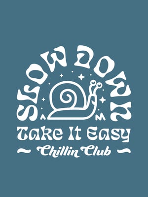 Image of Slow Down Take It Easy Chillin Club T-Shirt | Heather Deep Teal 🐌
