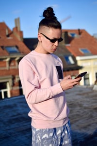 Image 4 of FastMoneyLife$hort Light Pink Sweatshirt