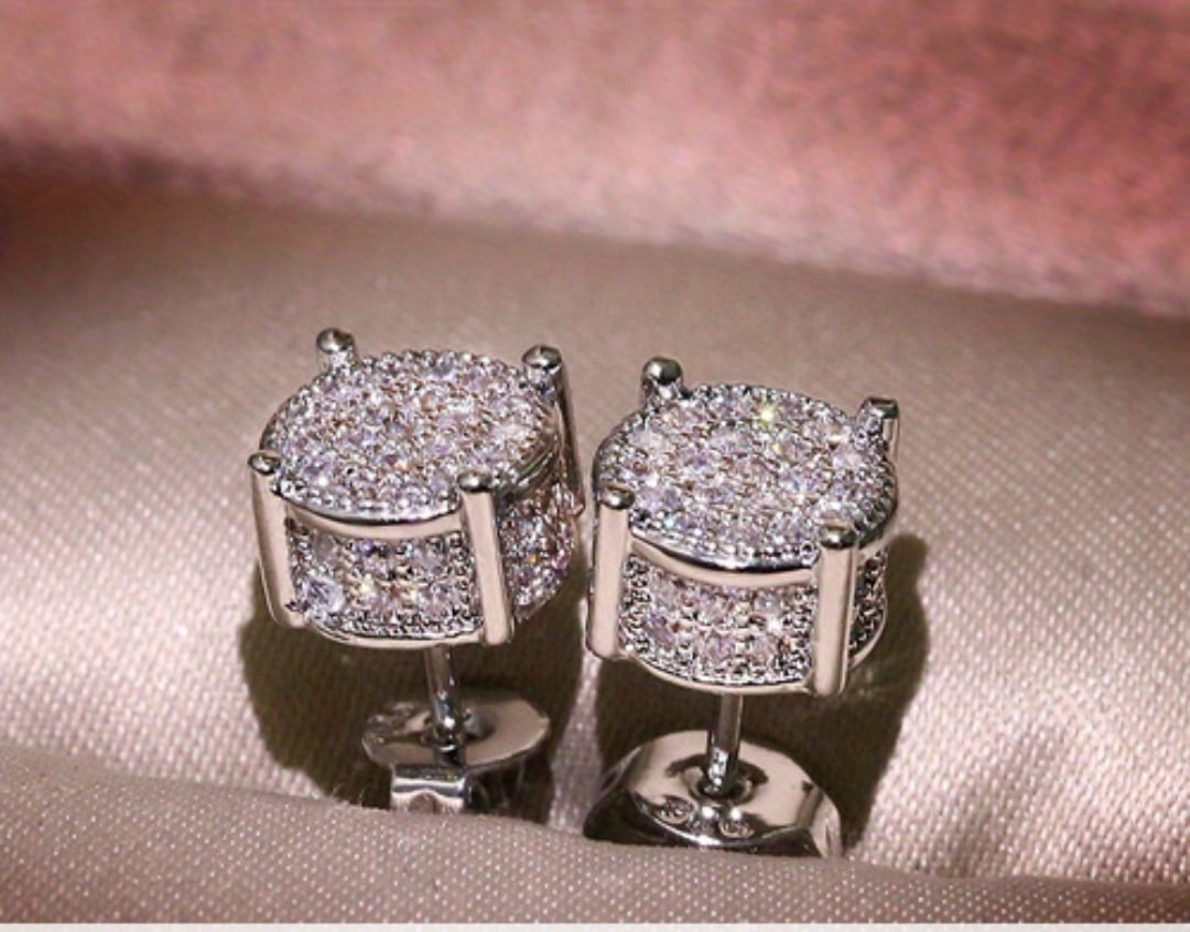 Image of Dazzle Full Drill Stud Earrings 