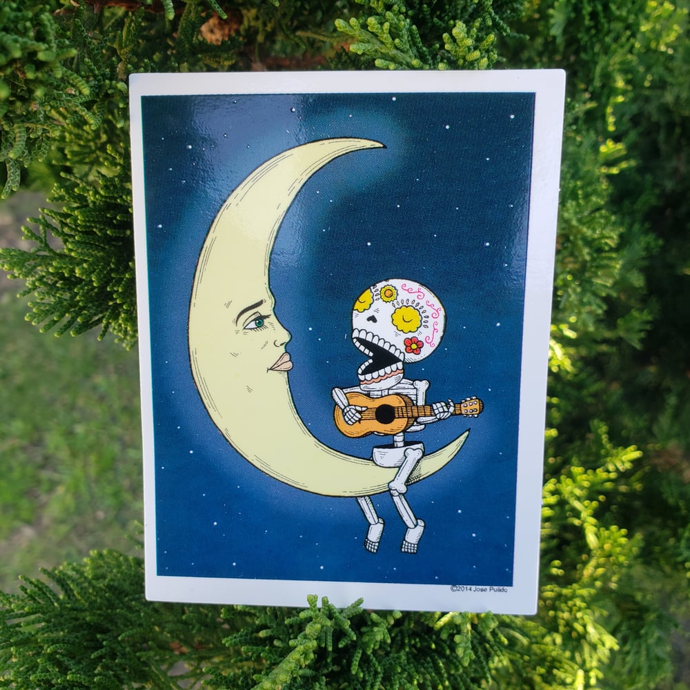 Serenata a la Luna Vinyl Sticker 