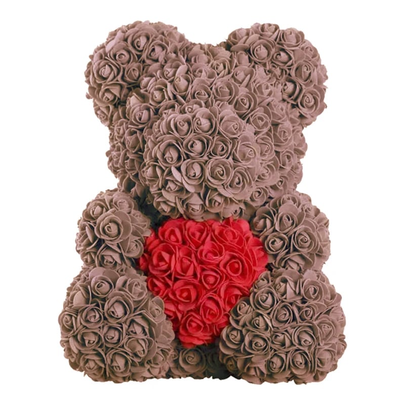 Love Is In Every Season Rose Teddy Bear 1 foot 3in tall Beautiful Artificial Flowers 