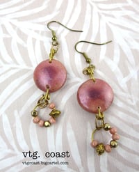 Image 1 of Sunset Pink Moon Earrings